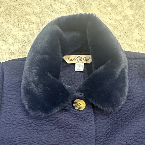 Chic Navy Kids Cape Coat - Picture 4 of 6